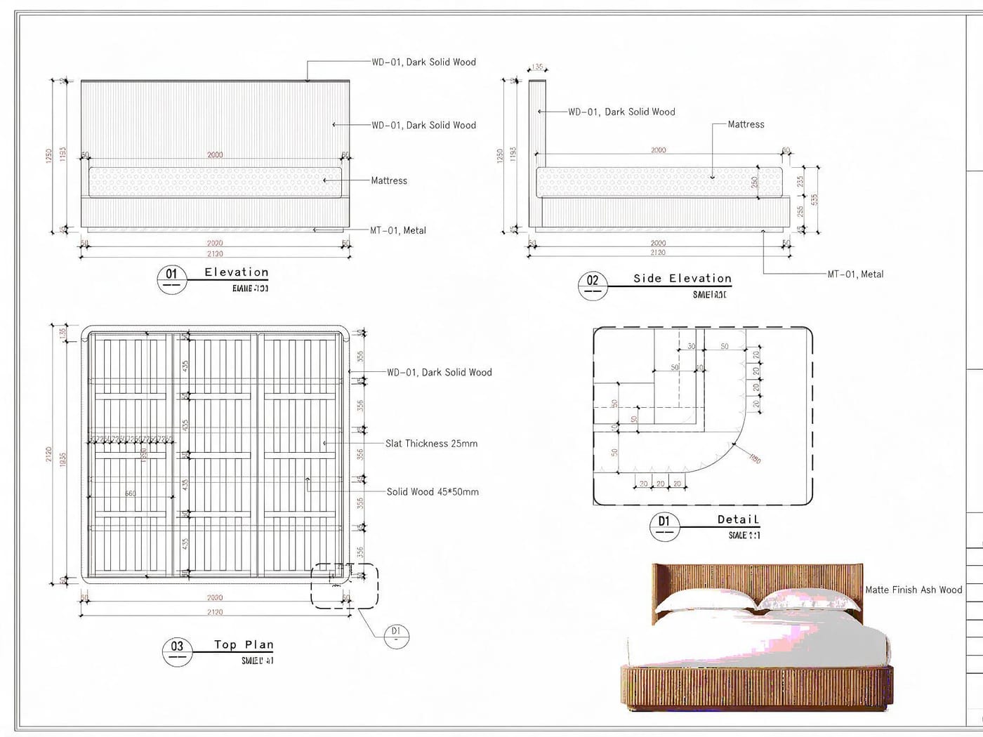 Custom Upholstered Bed Frame — image 8