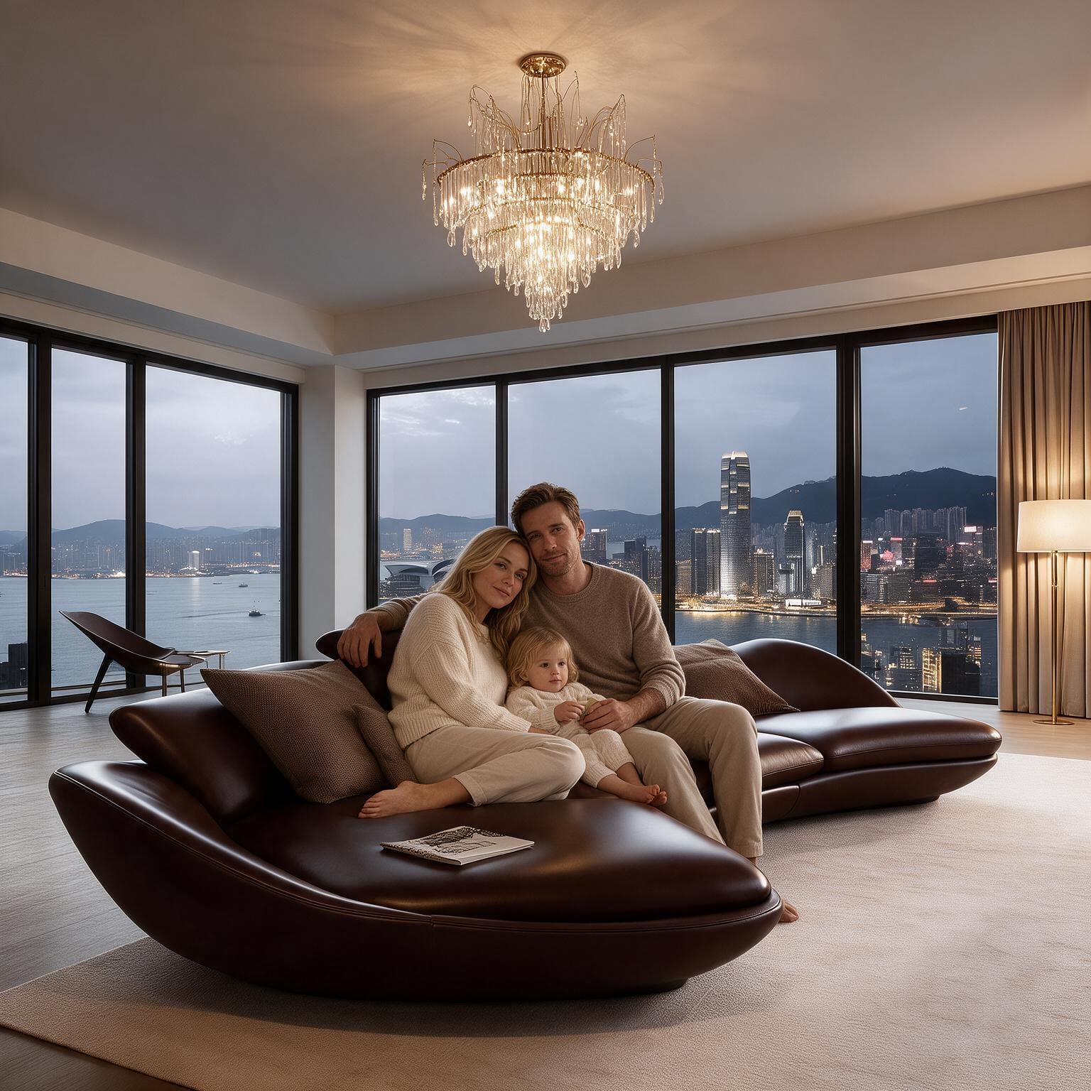 3.5m Genuine Leather Sofa — image 5