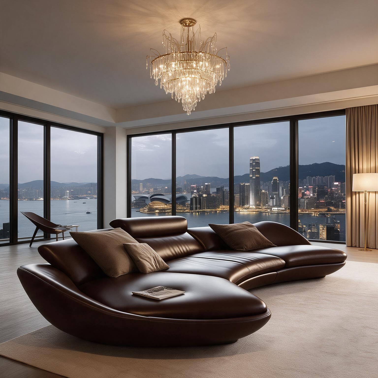 3.5m Genuine Leather Sofa — image 6