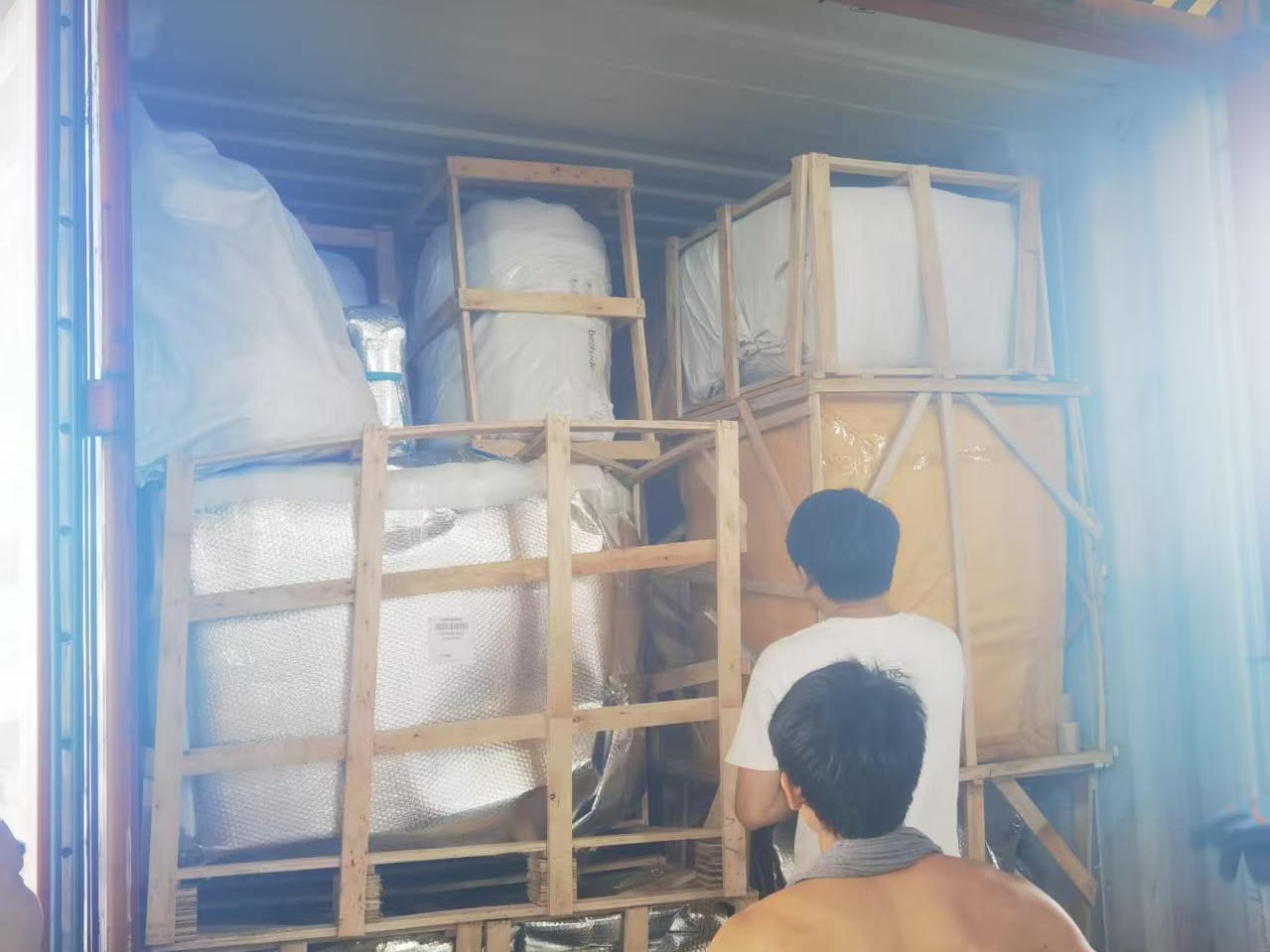 Container loading for export at Made2Furniture