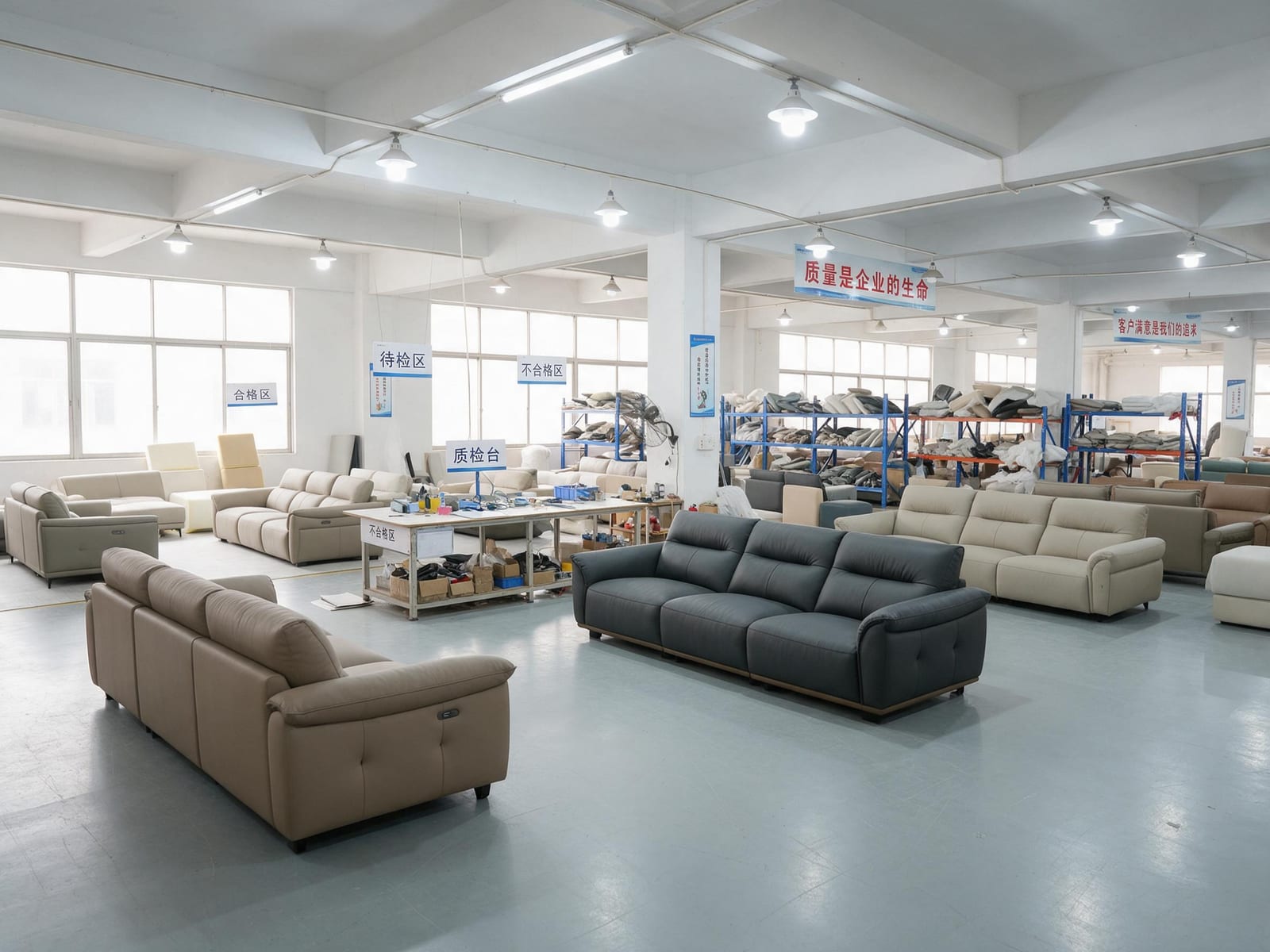Quality inspection area at Made2Furniture